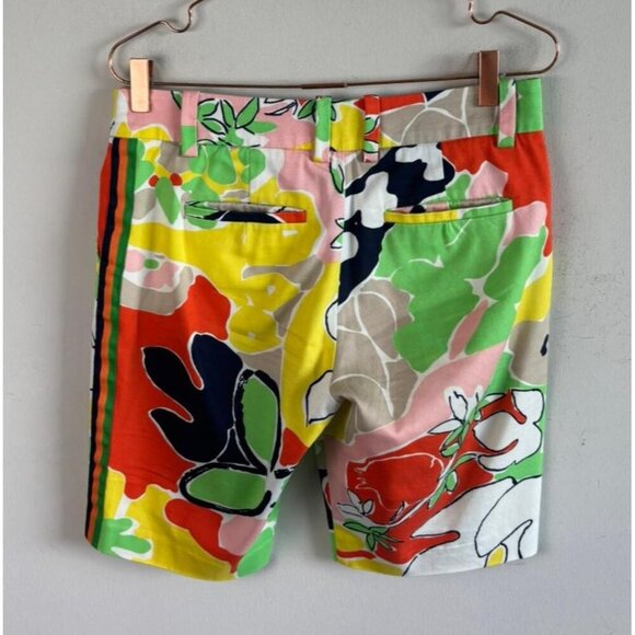 Trina Turk Women’s Floral Bermuda Shorts Multicolor Cotton Blend Summer Size 2 - Picture 2 of 13